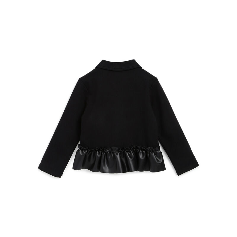 Girls Black Solid Cardigan image number 1